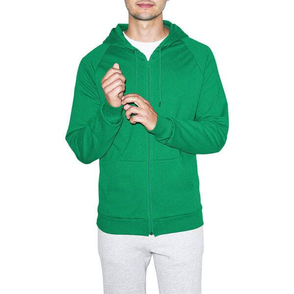 Hanorac unisex cu fermoar Nika verde