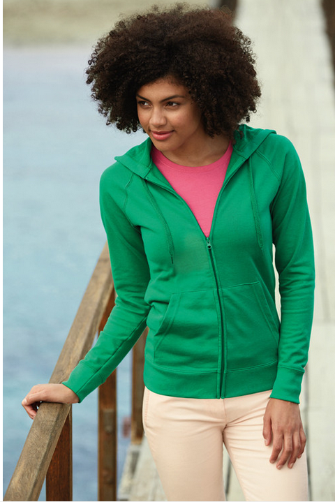 Hanorac unisex cu fermoar Nika verde