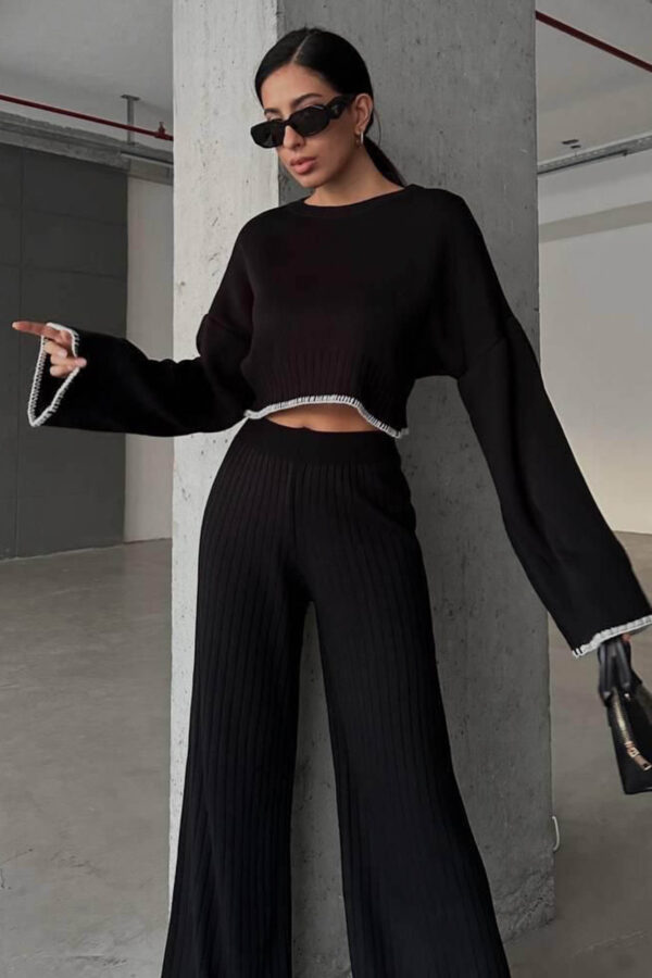 Compleu dama tricot Corry negru