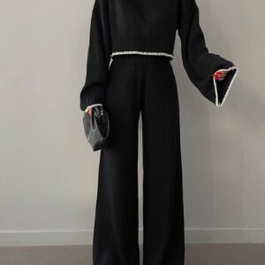 Compleu dama tricot Corry negru