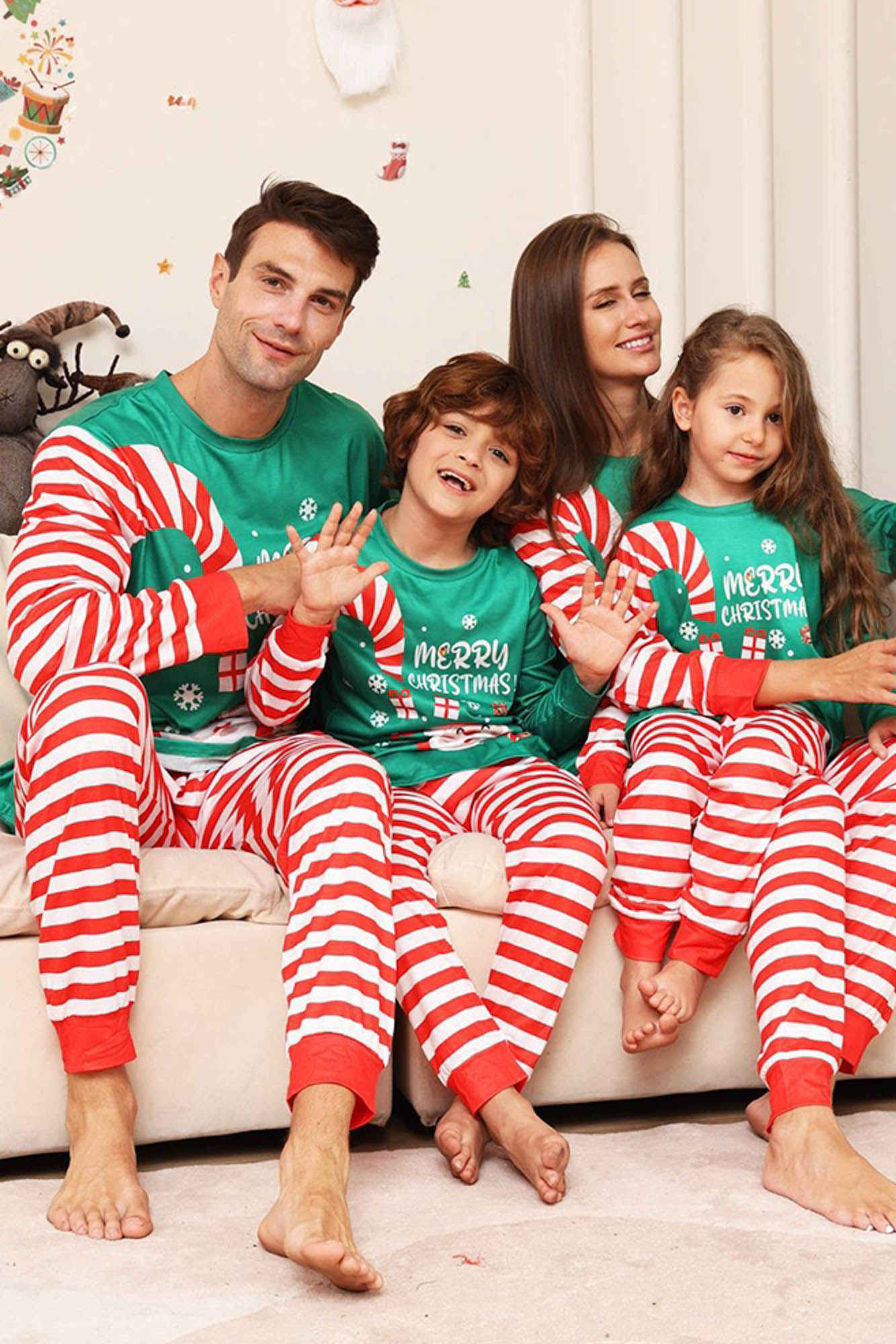 Pijama barbat motive Craciun CandyCane
