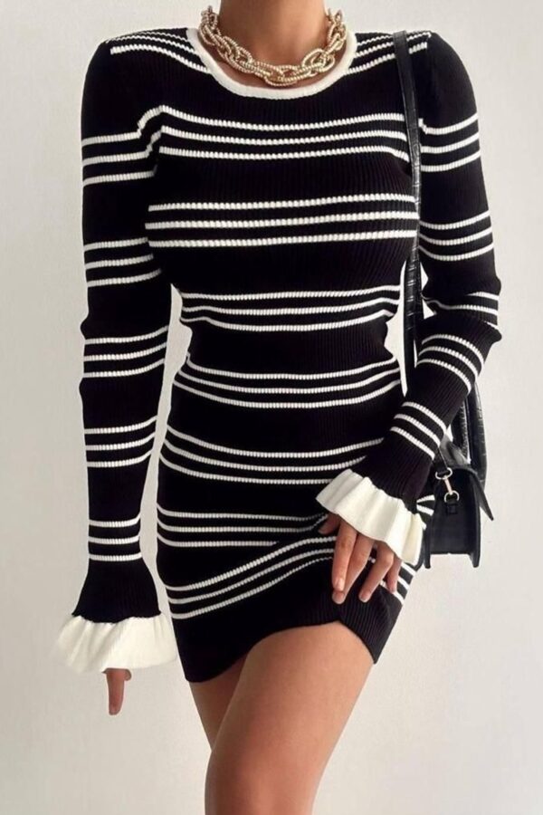 Rochie dama tricot Rina dungi