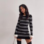 Rochie dama tricot Rina dungi