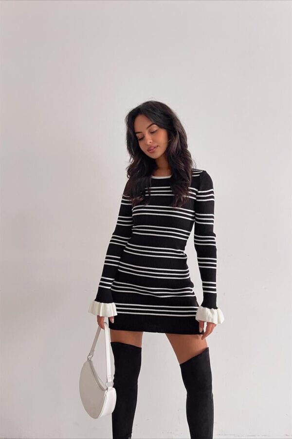 Rochie dama tricot Rina dungi