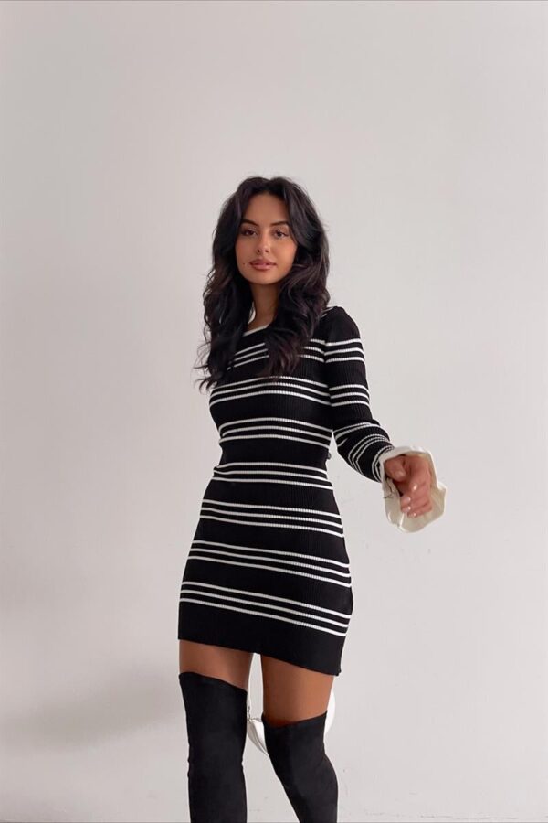 Rochie dama tricot Rina dungi