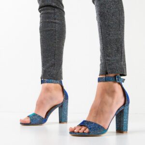 Sandale dama elegante cu sclipici Voyay Albastre