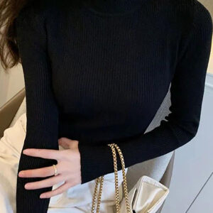 Bluza dama casual cu guler scurt Maria negru