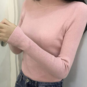 Bluza dama casual cu guler scurt Maria roz pudra