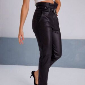 Pantaloni casual dama cu curea Ailyn
