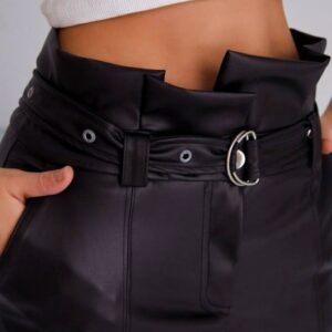Pantaloni casual dama cu curea Ailyn