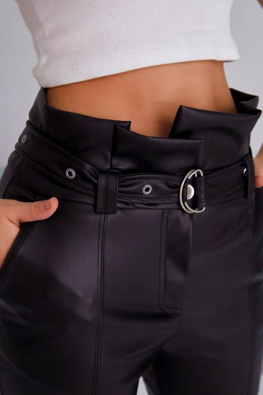 Pantaloni casual dama cu curea Ailyn