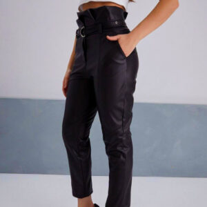 Pantaloni casual dama cu curea Ailyn