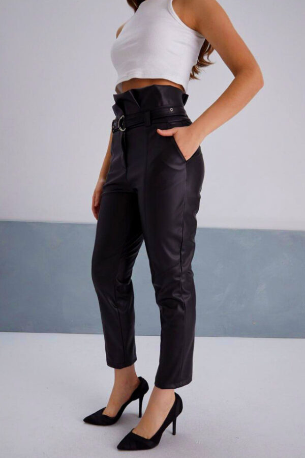 Pantaloni casual dama cu curea Ailyn