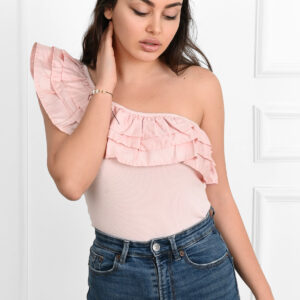 Body dama ShoulderPuff roz pudra