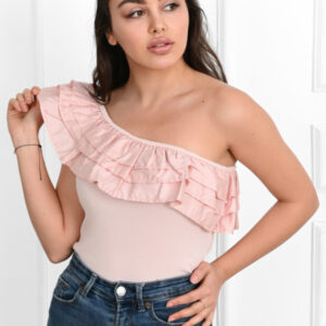 Body dama ShoulderPuff roz pudra