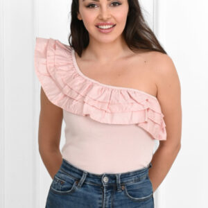 Body dama ShoulderPuff roz pudra