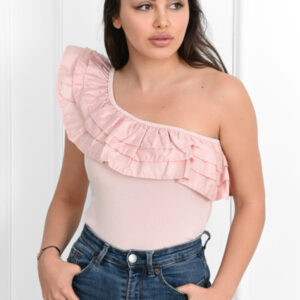 Body dama ShoulderPuff roz pudra