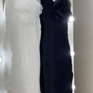 Rochie dama tricot BigFlower alb