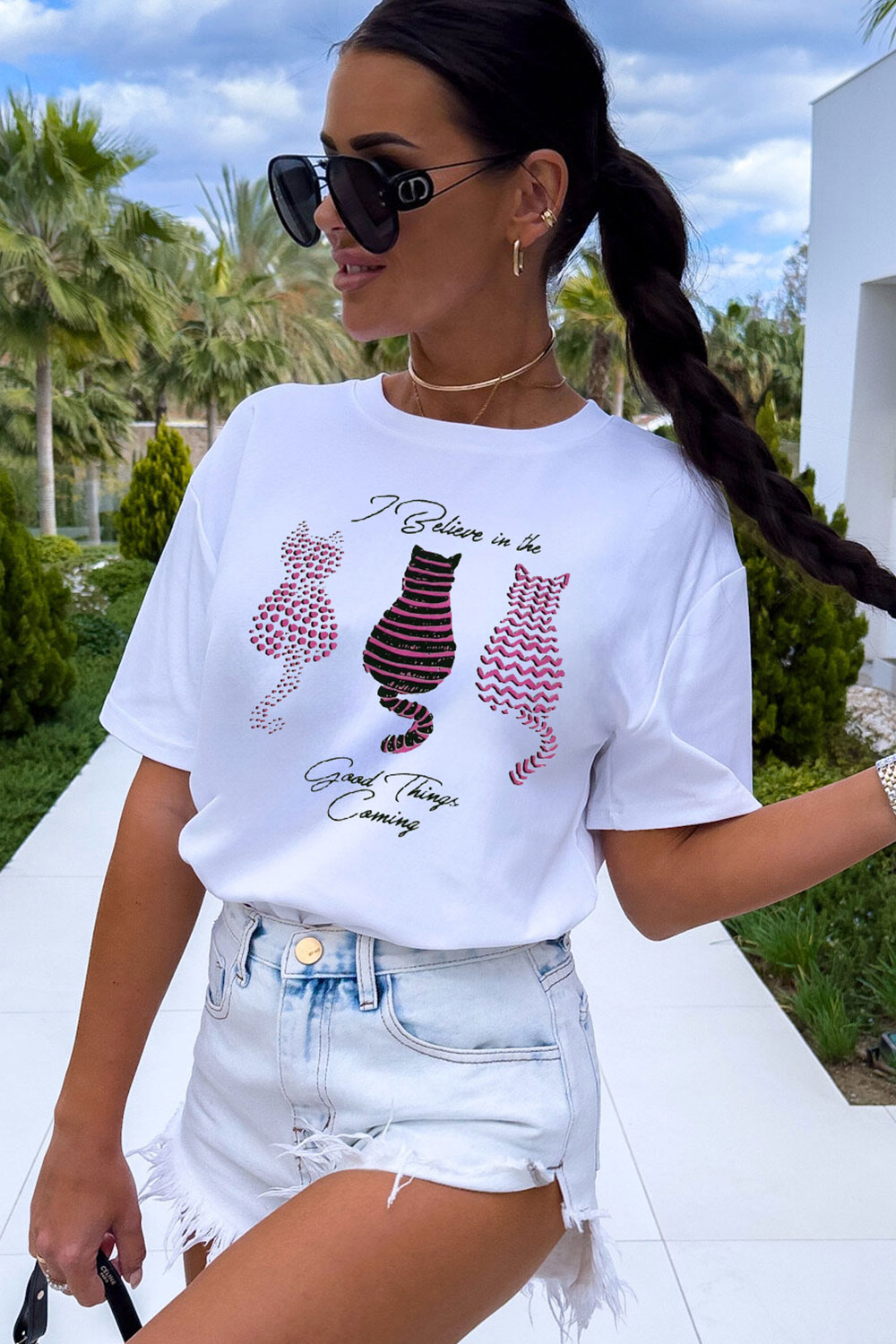Tricou dama casual I Believe in Cats