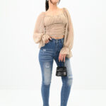 Bluza dama cu maneci voal Anita bej