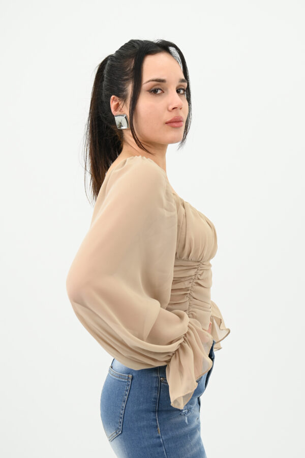 Bluza dama cu maneci voal Anita bej