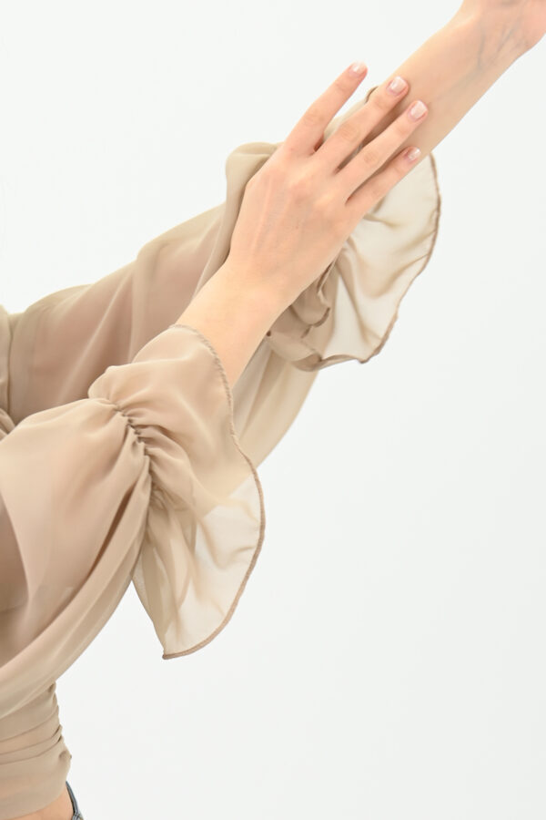 Bluza dama cu maneci voal Anita bej