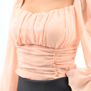 Bluza dama cu maneci voal Anita somon