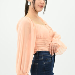Bluza dama cu maneci voal Anita somon