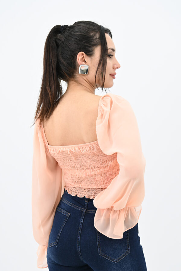 Bluza dama cu maneci voal Anita somon