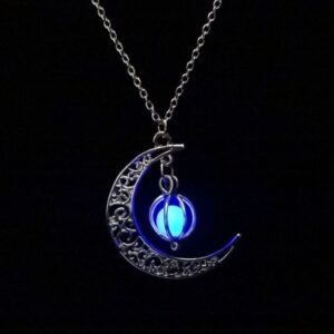 Colier dama Shiny Moon - Glow in the dark