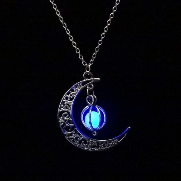 Colier dama Shiny Moon - Glow in the dark