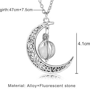 Colier dama Shiny Moon - Glow in the dark