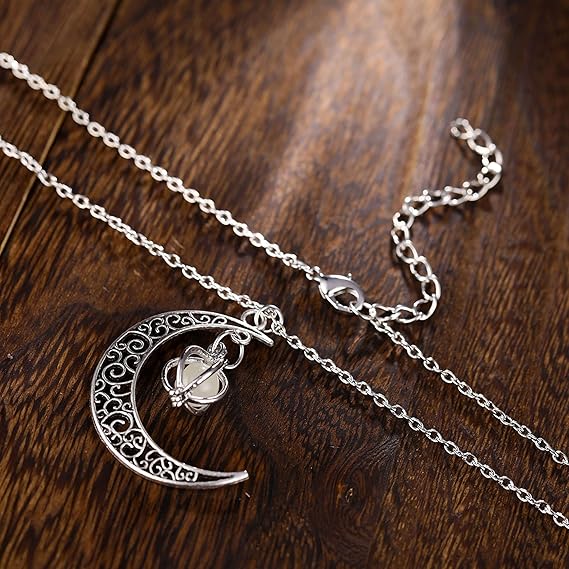Colier dama Shiny Moon - Glow in the dark
