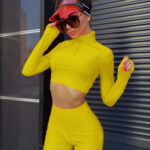 Compleu casual fitness Olga galben