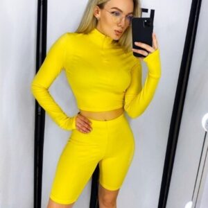 Compleu casual fitness Olga galben