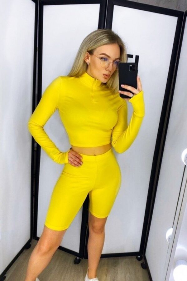 Compleu casual fitness Olga galben