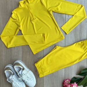 Compleu casual fitness Olga galben