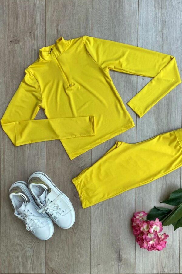 Compleu casual fitness Olga galben