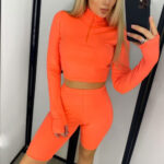 Compleu casual fitness Olga portocaliu