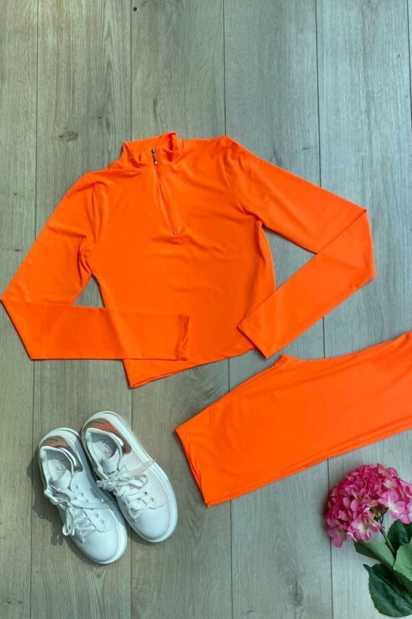 Compleu casual fitness Olga portocaliu