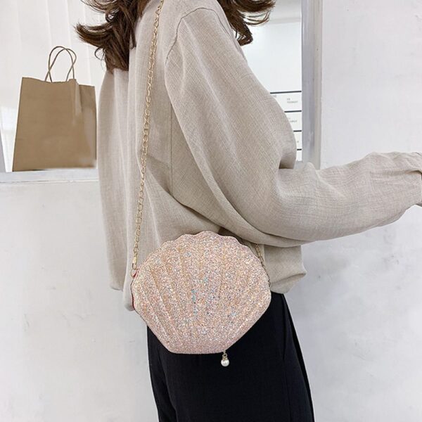 Geanta dama eleganta Glitter Shell Roz