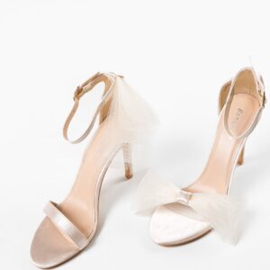 Sandale dama elegante cu toc subtire Roxom bej