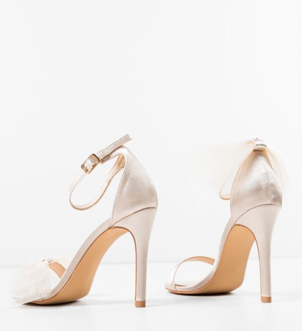 Sandale dama elegante cu toc subtire Roxom bej