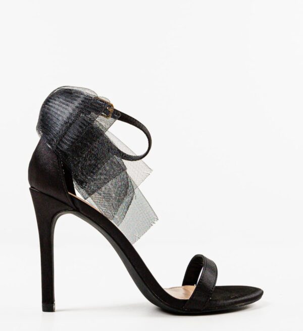Sandale dama elegante cu toc subtire Roxom negru