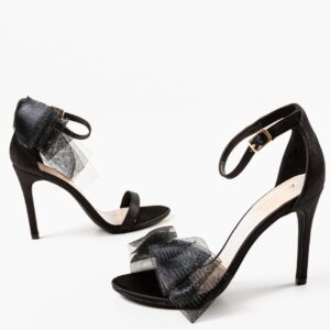 Sandale dama elegante cu toc subtire Roxom negru