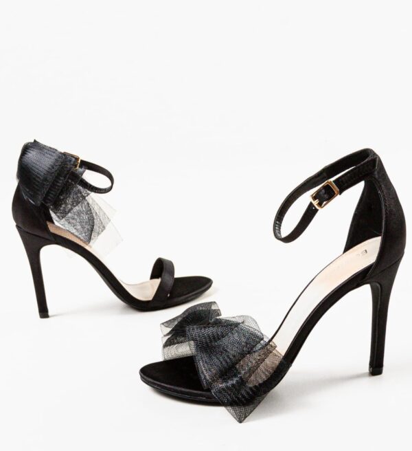 Sandale dama elegante cu toc subtire Roxom negru