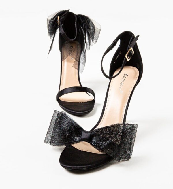 Sandale dama elegante cu toc subtire Roxom negru