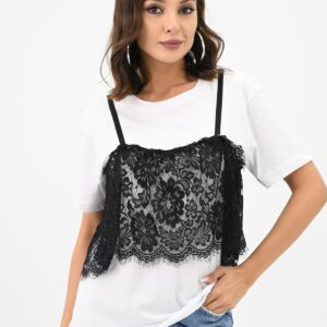 Tricou casual dantela Mimy
