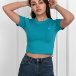 Tricou dama casual Little Hearts albastru