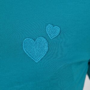Tricou dama casual Little Hearts albastru